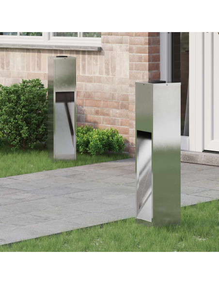 Lucina LED Solare da Percorso 2 pcs Argento