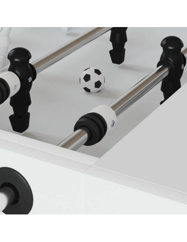 Tavolo da Calcio Paracolpi 3 x 3 x 2 cm Asta 16 pcs Nero