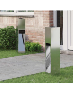 Lucina LED Solare da Percorso 2 pcs Argento Zincato