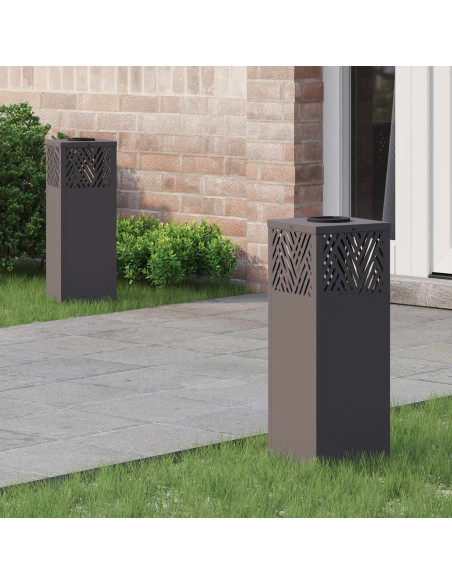 Faro LED solare per sentieri 2 pcs Nero