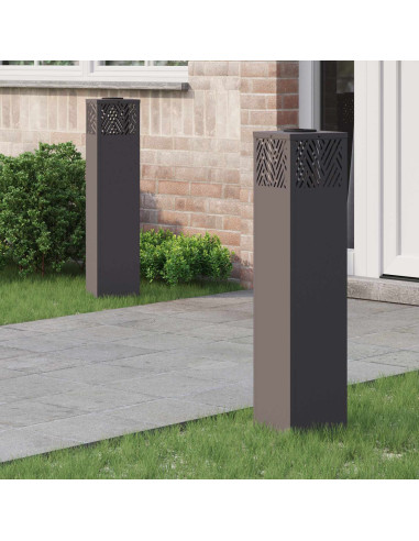 Faro LED solare per sentieri 2 pcs Nero