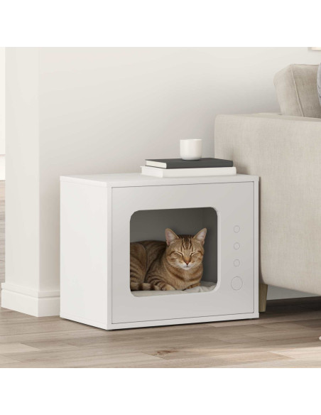 Casa per Gatti Bianco 51 x 30 x 42 cm Legno multistrato