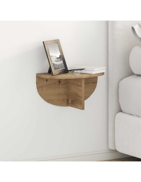 Scaffale da parete 2 pcs Rovere artigianale 38 x 19 x 19 cm