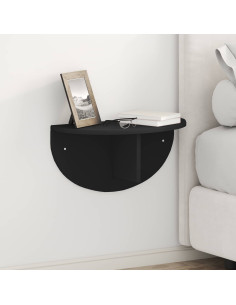 Scaffale da parete 2 pcs Nero 48 x 24 x 24 cm Legno multistrato