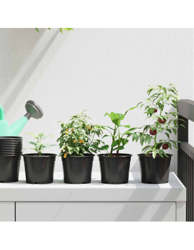 Vaso per Fiori 50 pcs Nero Ø 15 x 12.5 cm Plastica