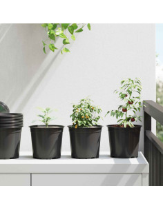 Vaso per Fiori 50 pcs Nero Ø 15 x 13 cm Plastica