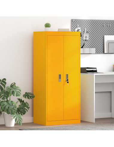 Armadio Giallo senape 60 x 40 x 140 cm Acciaio