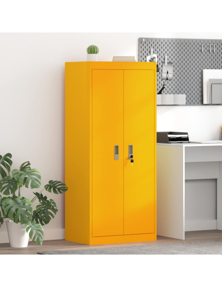 Armadio Giallo senape 60 x 40 x 140 cm Acciaio