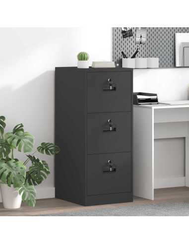 Armadio per File con cassetto Nero 44 x 50 x 106.5 cm