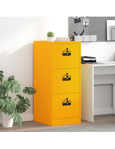 Armadio per File con cassetto Giallo senape 44 x 50 x 106.5 cm
