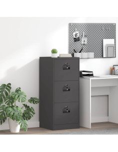 Armadio per File con cassetto Nero 44 x 50 x 106.5 cm