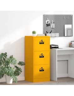 Armadio per File con cassetto Giallo senape 44 x 50 x 106.5 cm