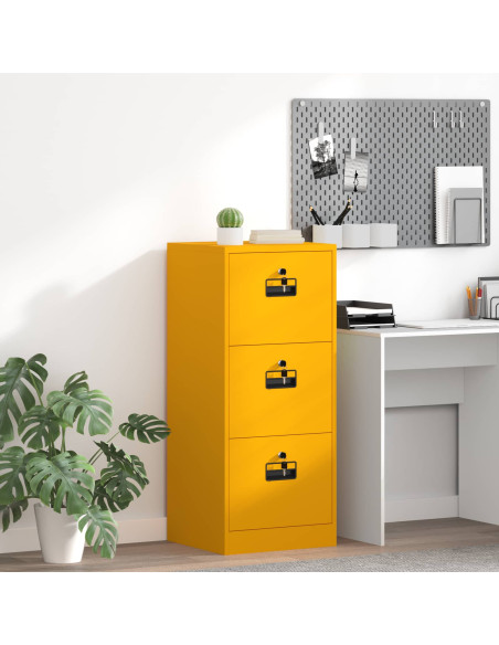 Armadio per File con cassetto Giallo senape 44 x 50 x 106.5 cm
