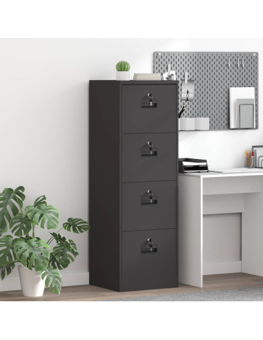 Armadio per File con cassetto Nero 44 x 50 x 106.5 cm