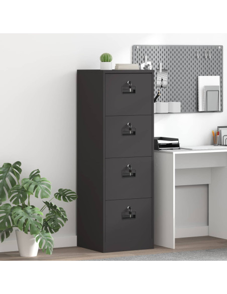 Armadio per File con cassetto Nero 44 x 50 x 106.5 cm