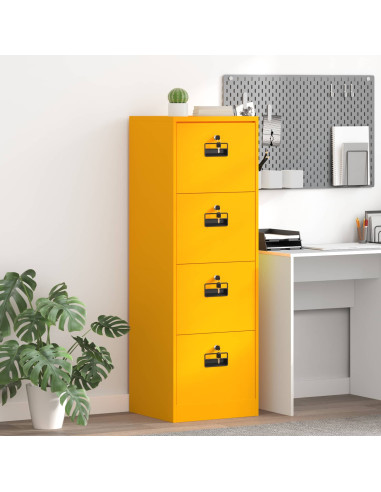 Armadio per File con cassetto Giallo senape 44 x 50 x 106.5 cm