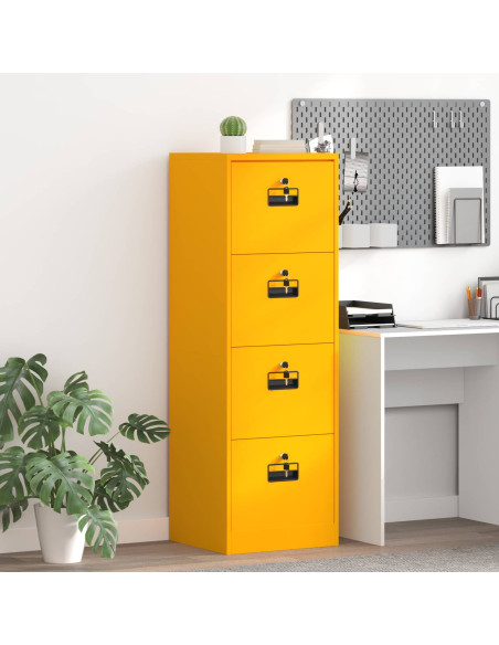 Armadio per File con cassetto Giallo senape 44 x 50 x 106.5 cm