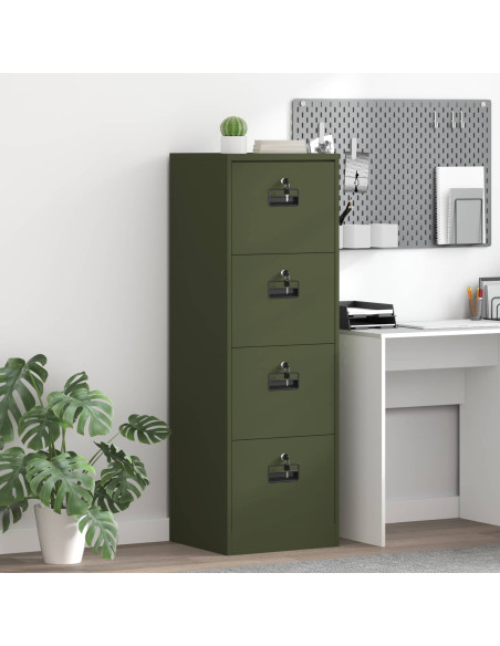 Armadio per File con cassetto Verde oliva 44 x 50 x 106.5 cm