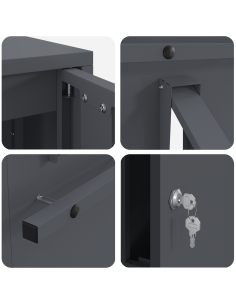 cassetta postalepastkastei Antracite 30 x 20 x 55 cm Acciaio