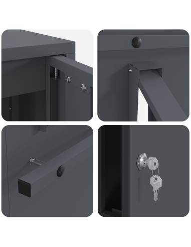 cassetta postalepastkastei Antracite 30 x 20 x 55 cm Acciaio