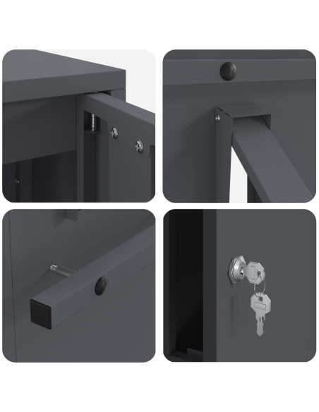 cassetta postalepastkastei Antracite 30 x 20 x 55 cm Acciaio
