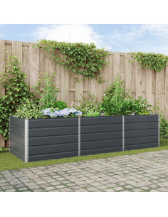 Fioriera Antracite 195 x 100 x 45 cm Acciaio zincato