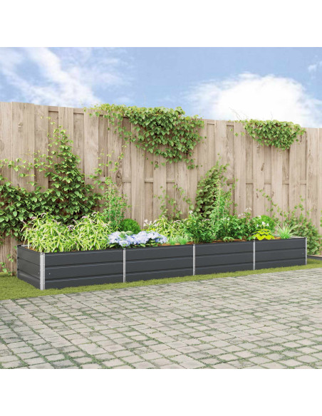 Fioriera Antracite 195 x 100 x 45 cm Acciaio zincato