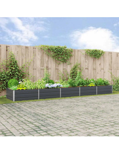 Fioriera Antracite 195 x 100 x 45 cm Acciaio zincato