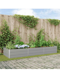 Fioriera Grigio chiaro 195 x 100 x 45 cm Acciaio zincato