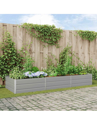 Fioriera Grigio chiaro 195 x 100 x 45 cm Acciaio zincato