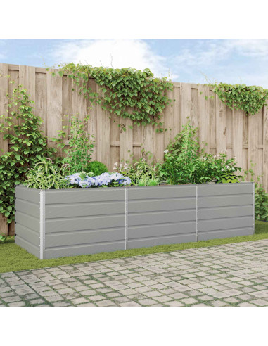 Fioriera Grigio chiaro 195 x 100 x 45 cm Acciaio zincato