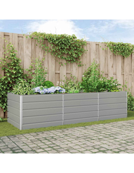 Fioriera Grigio chiaro 195 x 100 x 45 cm Acciaio zincato