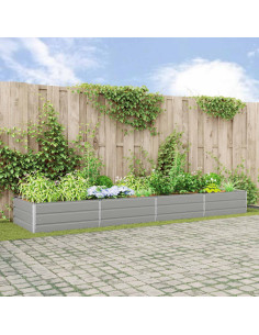 Fioriera Grigio chiaro 195 x 100 x 45 cm Acciaio zincato