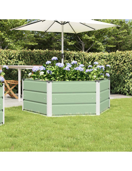 Fioriera Verde Pastello 129 x 129 x 45 cm Acciaio