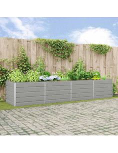 Fioriera Grigio chiaro 195 x 100 x 45 cm Acciaio zincato