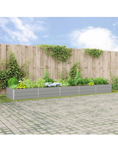 Fioriera Grigio chiaro 195 x 100 x 45 cm Acciaio zincato