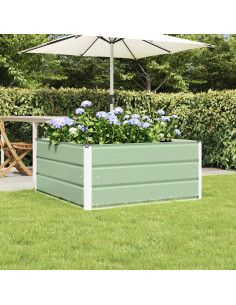 Fioriera Verde Pastello 100 x 100 x 45 cm Acciaio