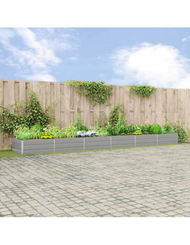 Fioriera Grigio chiaro 195 x 100 x 45 cm Acciaio zincato