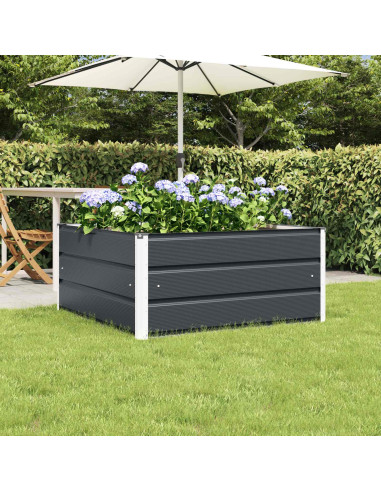 Fioriera Antracite 100 x 100 x 45 cm Acciaio