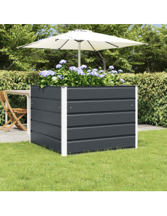 Fioriera Antracite 100 x 100 x 75 cm Acciaio