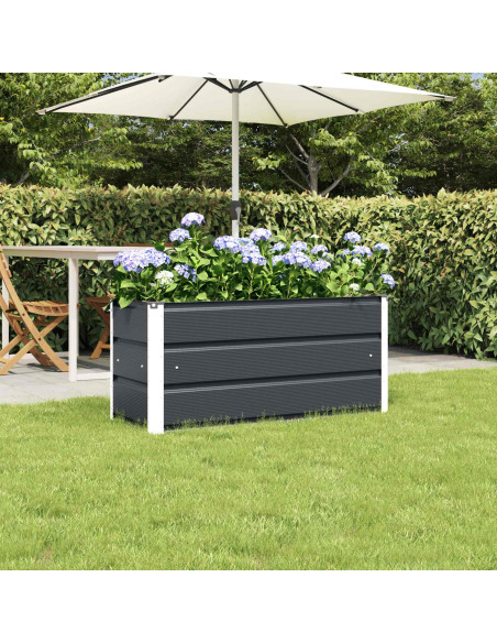 Fioriera Antracite 100 x 40 x 45 cm Acciaio