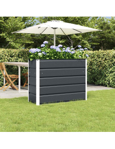 Fioriera Antracite 100 x 40 x 75 cm Acciaio