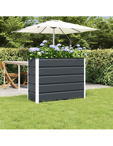 Fioriera Antracite 100 x 40 x 75 cm Acciaio