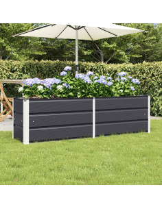 Fioriera Antracite 160 x 40 x 45 cm Acciaio