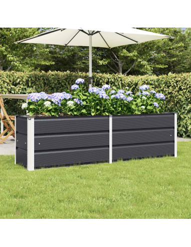 Fioriera Antracite 160 x 40 x 45 cm Acciaio