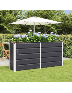 Fioriera Antracite 160 x 40 x 75 cm Acciaio 2