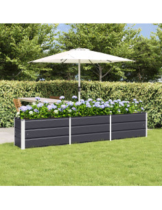 Fioriera Antracite 240 x 40 x 45 cm Acciaio