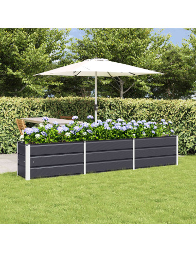 Fioriera Antracite 240 x 40 x 45 cm Acciaio