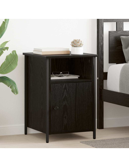 Armadio da Notte 2 pcs Rovere Nero 40 x 42 x 60 cm