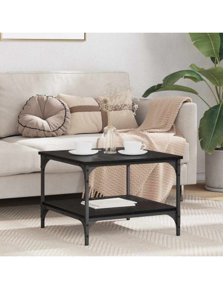 Tavolino da salotto Rovere Nero 55 x 55 x 40 cm